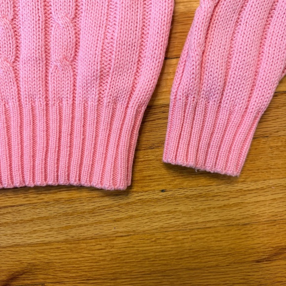 Vintage 80s Pink Cable Knit Sweater - Picture 5 of 9